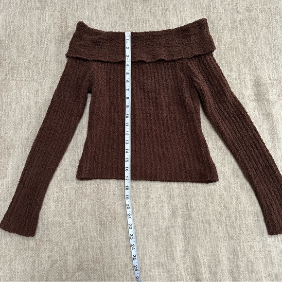 House of CB Brown “Saffron” Off Shoulder Knit Top and “Sloane” Skirt Set Small S - Picture 9 of 12